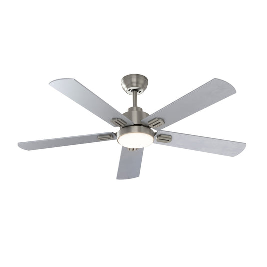 Plafondventilator – Ventilator met Verlichting – Ventilatorlamp – Plafondlamp met Ventilator – Ventilatorlamp LED – Grote 132 cm – 5 Houten Bladen – 6 Snelheden – Dimbare 3-Kleuren LED – Reversibele DC Motor – Timer – Stil & Energiezuinig