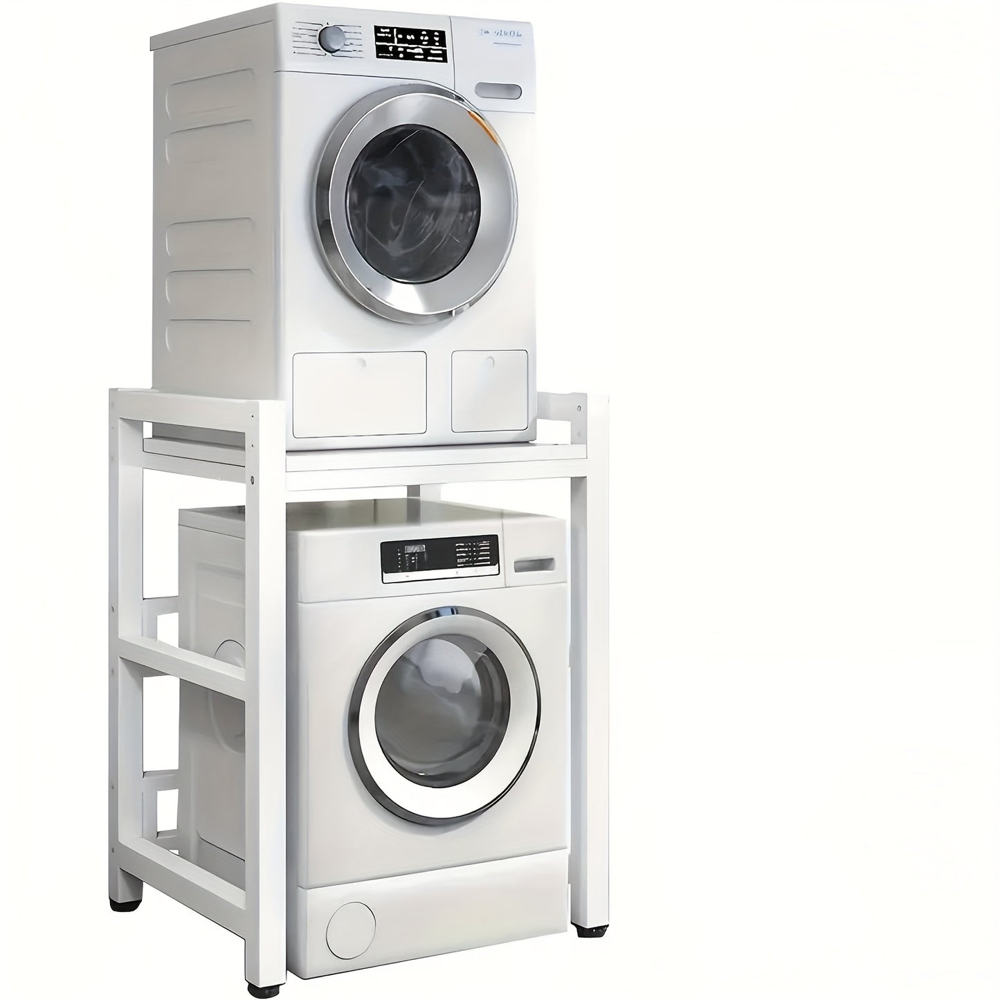 Washing Machine Pedestal, Tumble Washer Dryer Stand Stacking Kits Height Adjustable for Washing Machine, Tumble Dryer, Dishwasher - Space Saving Pedestal for Bathrooms, Laundry, Utility & Kitchens (White)