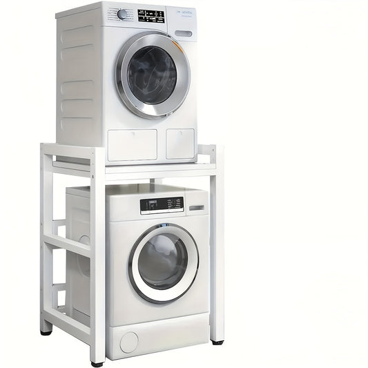 Washing Machine Pedestal, Tumble Washer Dryer Stand Stacking Kits Height Adjustable for Washing Machine, Tumble Dryer, Dishwasher - Space Saving Pedestal for Bathrooms, Laundry, Utility & Kitchens (White)