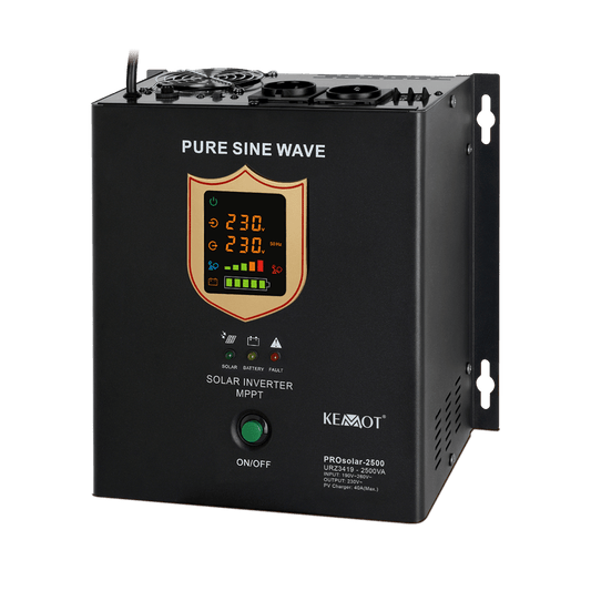 Zonnomvormer – Solar Omvormer – Hybride Omvormer – Pure Sinus Omvormer – 24V Inverter – 2500W Vermogen – Snelle Omschakeling – Stabiele Spanning