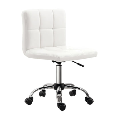 Ergonomische Bureaustoel – Bureaustoel Met Wielen – Draaistoel – Werkstoel – Bureaustoel Verstelbaar – Verstelbare Hoogte 80-92 cm – Kunstleren Bekleding – Compact Formaat 46×51 cm