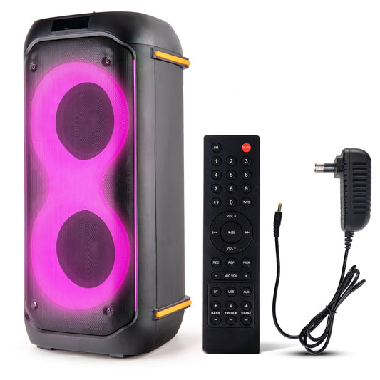 Bluetooth Party Speaker – Draagbare Speaker – Karaoke Speaker – Outdoor Speaker – Bluetooth Speaker – 160W Krachtig Geluid – Draadloze TWS Connectie – Zwart
