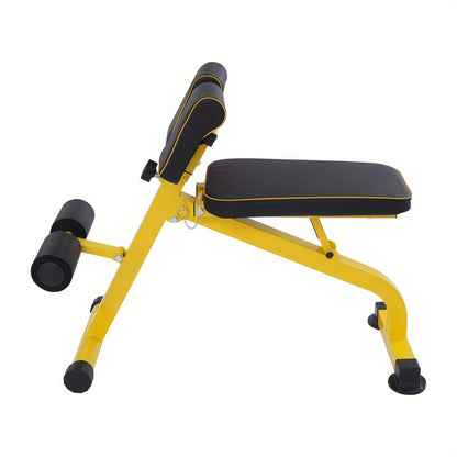 Heavy-Duty Multifunctional Fitness Chair - Adjustable Height (10-Level), Foldable Exercise Equipment with 299.82 KG Weight Capacity, PU Cushioned Seat & Sturdy Base - Home Gym, Squats, Push-Ups, Back Extensions - Space-Saving
