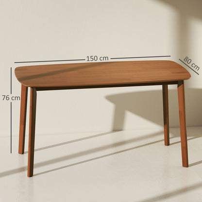 Eettafel – Tafel – Dinertafel – Keukentafel – Houten Tafel – Landelijke Stijl – Bruin – 150x80 cm – Gelakt Hout – Stevig Ontwerp