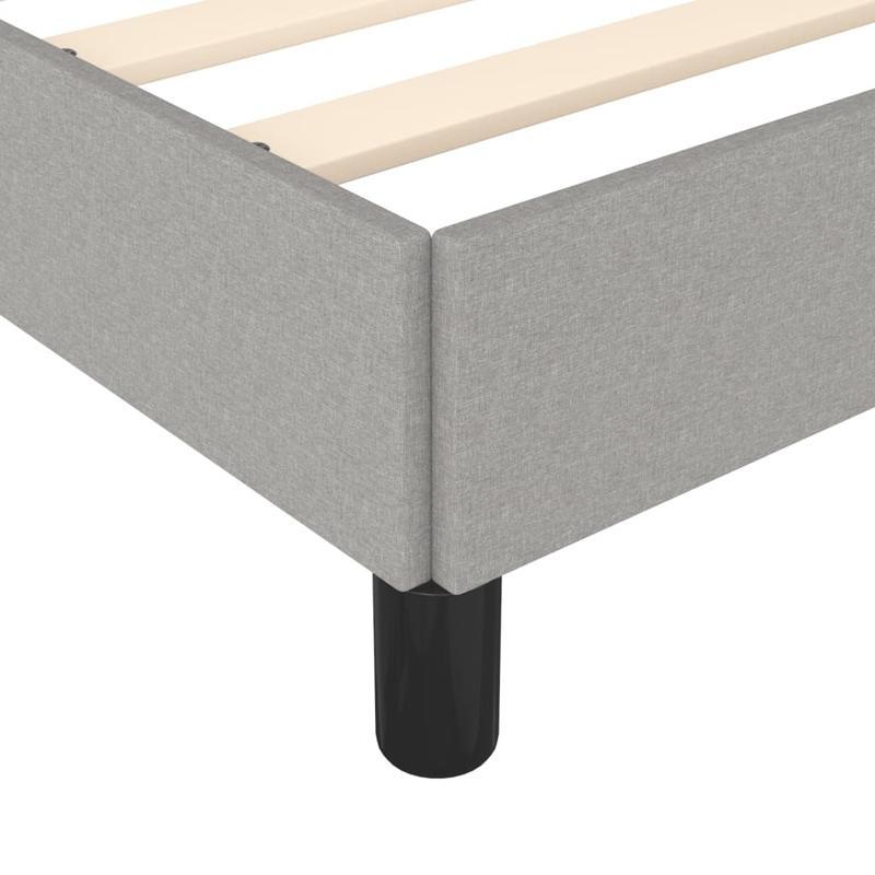 Bed frame without Mattress Grigio Chiaro 160x200cm Tissue Practical, removable, suitable for all seasons, Seasonal Bedding, Spacesaving Bed, Sleek Bedroom Furniture, Modern Home Decor, Lightweight Construction, Removable Desi
