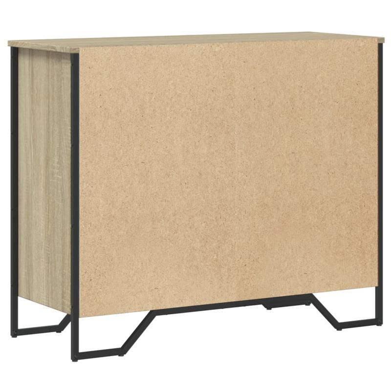 Easy Assembly Modern Dresser - 4-Drawer Storage Cabinet with, Beige Oak Finish, Sturdy Legs - Space-Saving Organizer for Bedroom, Living Room, Office - Engineered Wood Construction (91x35.5x74.5cm) - Ideal for Small Apartment