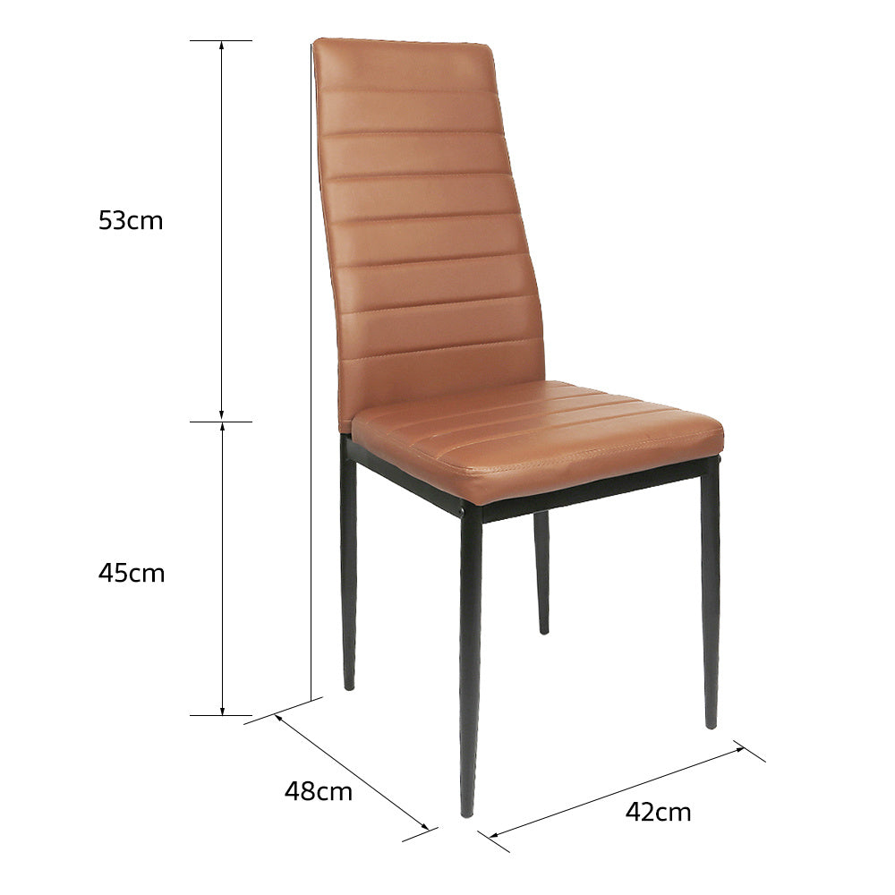 Eetkamerstoel – Stoel – Kuipstoel – Keukenstoel – Vergaderstoel – Set van 2 – Comfortabele Katoenen Bekleding – Modern Tijdloos Design – Warme Bruine Kleur