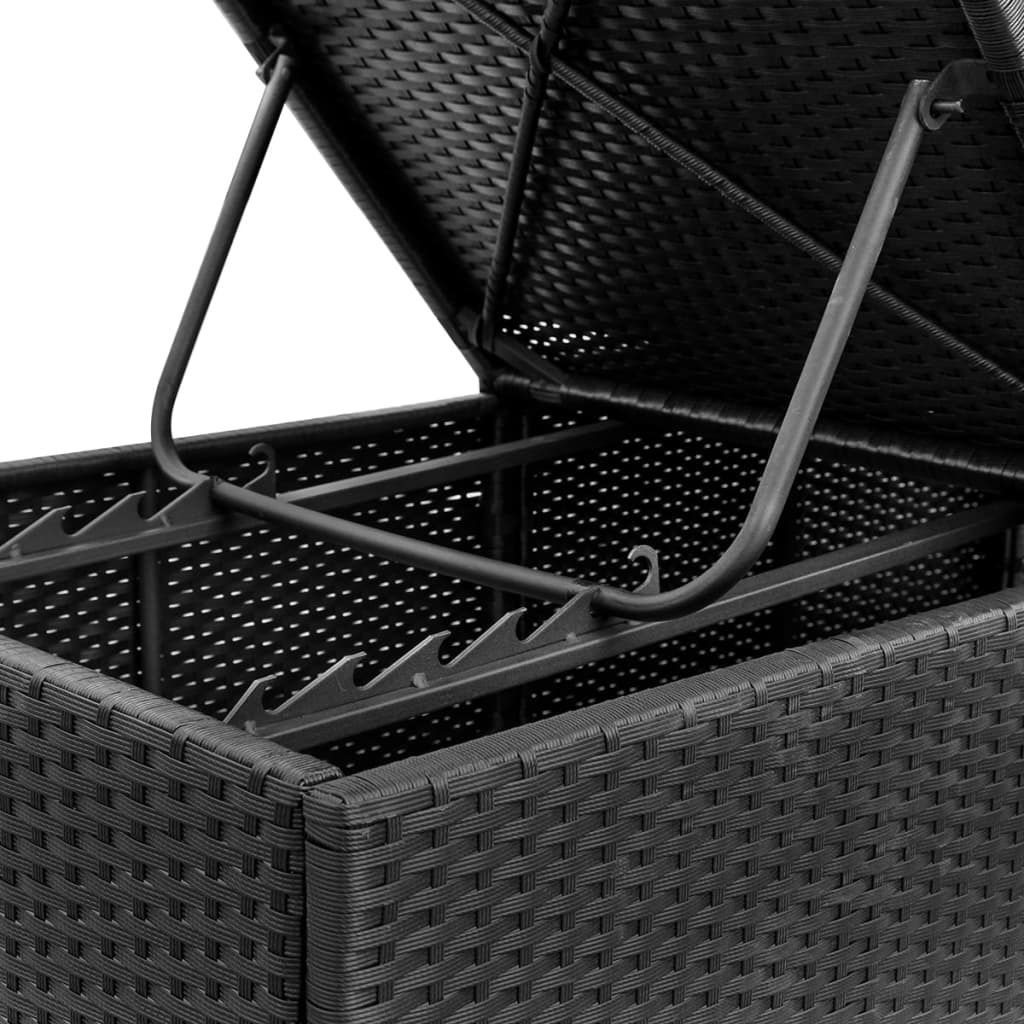 Poly Rattan Loungestoel – Tuinstoel – Tuinmeubel – Relaxstoel – Verstelbare Rugleuning – Waterbestendig PE Rattan – Gepoedercoat Staal