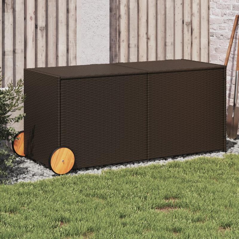 Opbergkist Tuin – Tuinkussenbox – Tuinbox – Opbergbox – Tuinmeubelbox – 283 Liter Inhoud – Weerbestendig PE Rattan Met 4 Wielen En Mobiel