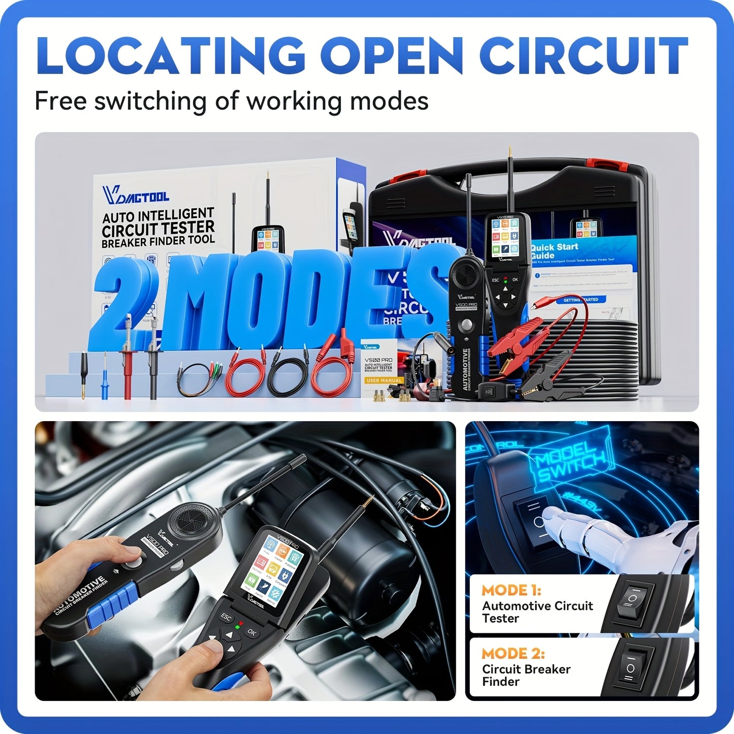 Automotive Power Circuit Probe Kit – Circuit Tester – Multimeter – Oscilloscoop – Relay Tester – 0-5V Voeding – Breaker Finder – Draadopsporing – Compact & Gebruiksvriendelijk