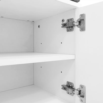 Garderobeset – Kapstok – Schoenenkast – Schoenenbank – Halmeubel – Zwart Met Gouden Accenten – Push-to-Open Lades – Gestoffeerde Zitkussen