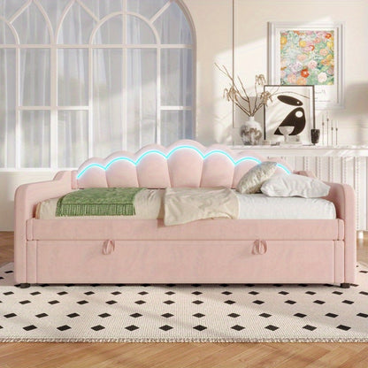 Sofa Bed – Slaapbank – Slaapzetel – Bedbank – Multifuntionele Bank – Met Hydraulische Opbergruimte – Met Metalen Frame – Roze – 90x200 cm – Zonder Matras