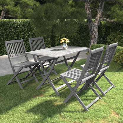 Vidaxl 5/7X Solid Acacia Wooden Garden Set Grey Terrace Set With/Without Armrest