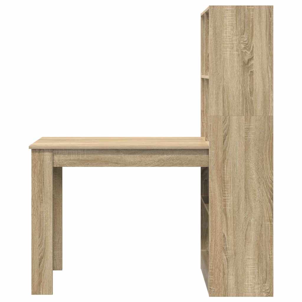 Bureau – Schrijftafel – Werktafel – Studiebureau – Thuiswerkplek – Sonoma Eiken – Krasbestendig – Vrijstaand Ontwerp