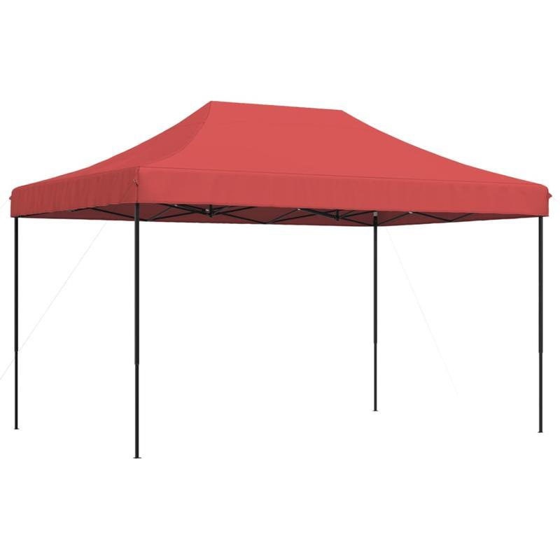 Partytent inklapbaar pop-up 440x292x315cm bordeauxrood