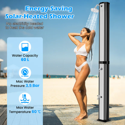 Buitendouche – Tuindouche – Solardouche – Zwembad Douche – Pooldouche – 227 cm Hoog – Zonne-energie Warm Water