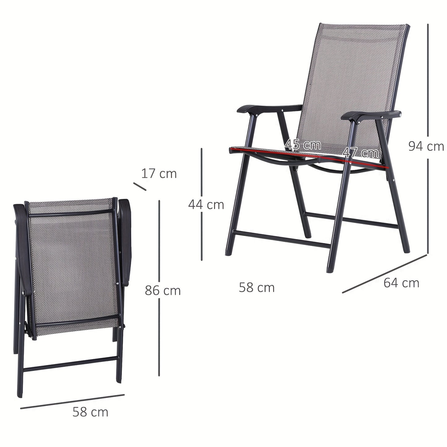 Campingstoelen – Campingstoelen Opvouwbaar – Stoel Voor Buiten – Tuinstoelen – Lichtgewicht Metalen Frame – Comfortabele Armleuningen