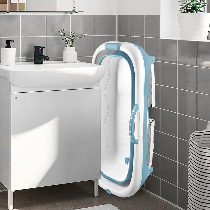 Foldable Adult Bathtub with Massage Jets & Removable Cover - Portable Spa Tub with Bath Shelf, PP/, Space-Saving Collapsible Design for Indoor/ Use, Bed/Bath - Easy Assembly (112x62x52cm) for Small Bath, Portable Bathtub, Por