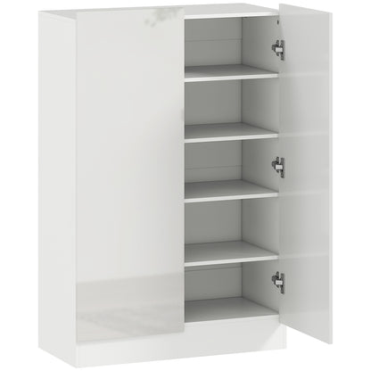 5-Tier Shoe Rack for 20 Pairs of Shoes, Adjustable Shelves, for Entryway, Hallway, Wood, White