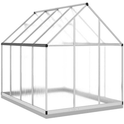 Kassenframe – Serre – Tuinkas – Groentekas – Mini Kas – Aluminium Frame – Zilverkleurige Basis – 224x169x202 cm – Weerbestendig & Ruim
