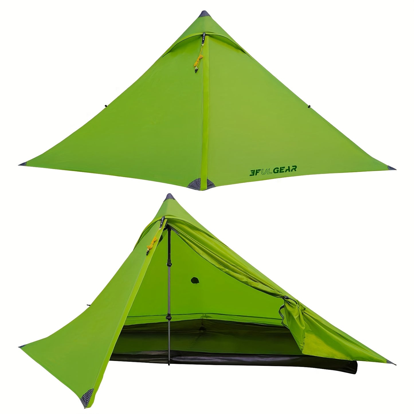 Trekkingtent – Trekkerstent – Koepeltent – Lichtgewicht Tent – Ultralichte 1-Persoonstent – 20D Nylon – Compact & Ventilerend