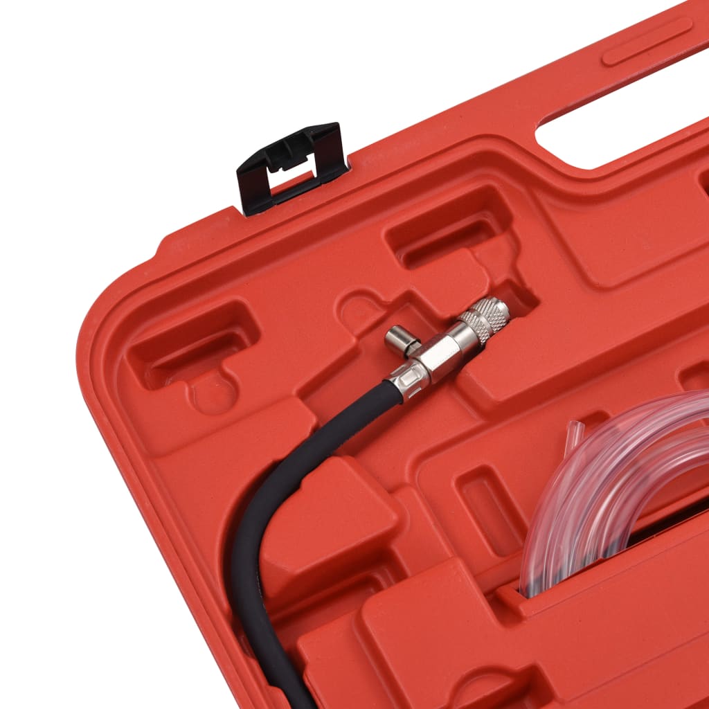 Radiatordruktester – Koelvloeistoftester – Koelsysteemtester – Lekdetectieapparaat – Radiatorlekkage Checker – Aluminium Uitvoering – Kleurgecodeerde Doppen