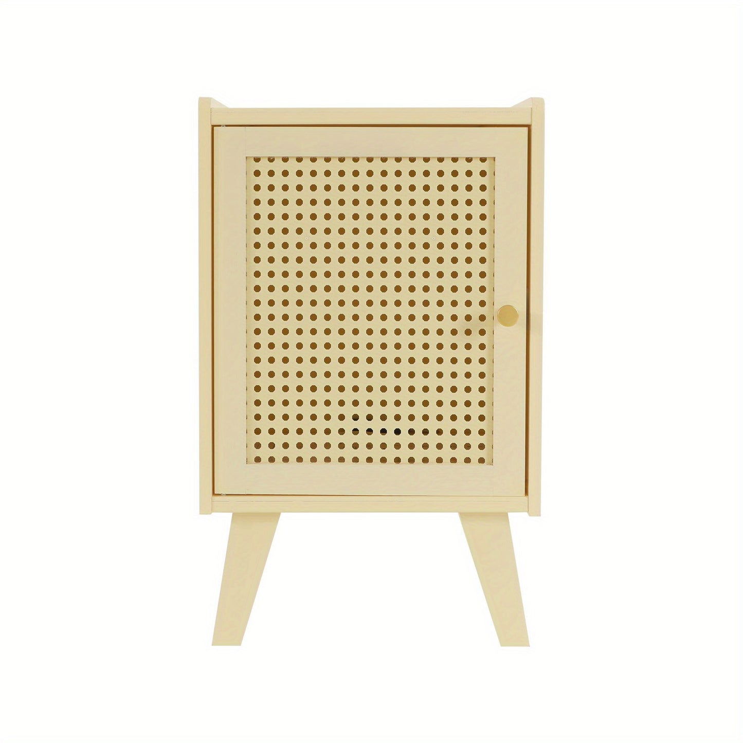 Nachtkastje – Bedside Table – Bijzettafel – Opbergmeubel – Nachtmeubel – Modern Minimalistisch Design – Compact Formaat – Duurzaam Bamboe & Krasbestendig – Romig Beige