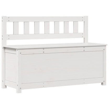 Bench 110X41X76.5 Cm Made of Solid Pine Wood in White. This Bench Is Ideal As a Shoe Stool in Your Hallway Or As a Storage Stool in Your Living Room.