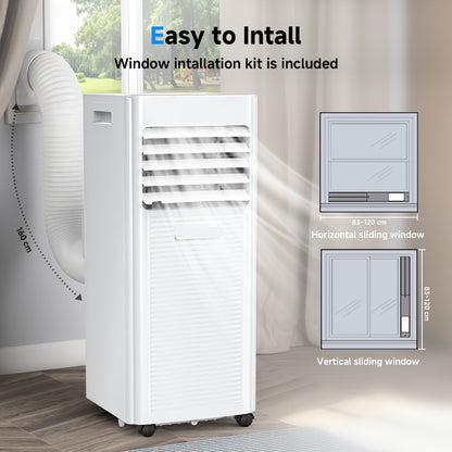 Mobiele Airconditioner – Mobiele Airco – Draagbare Airconditioner – Luchtontvochtiger – Ventilator – 9000 BTU – 24-Uurs Timer