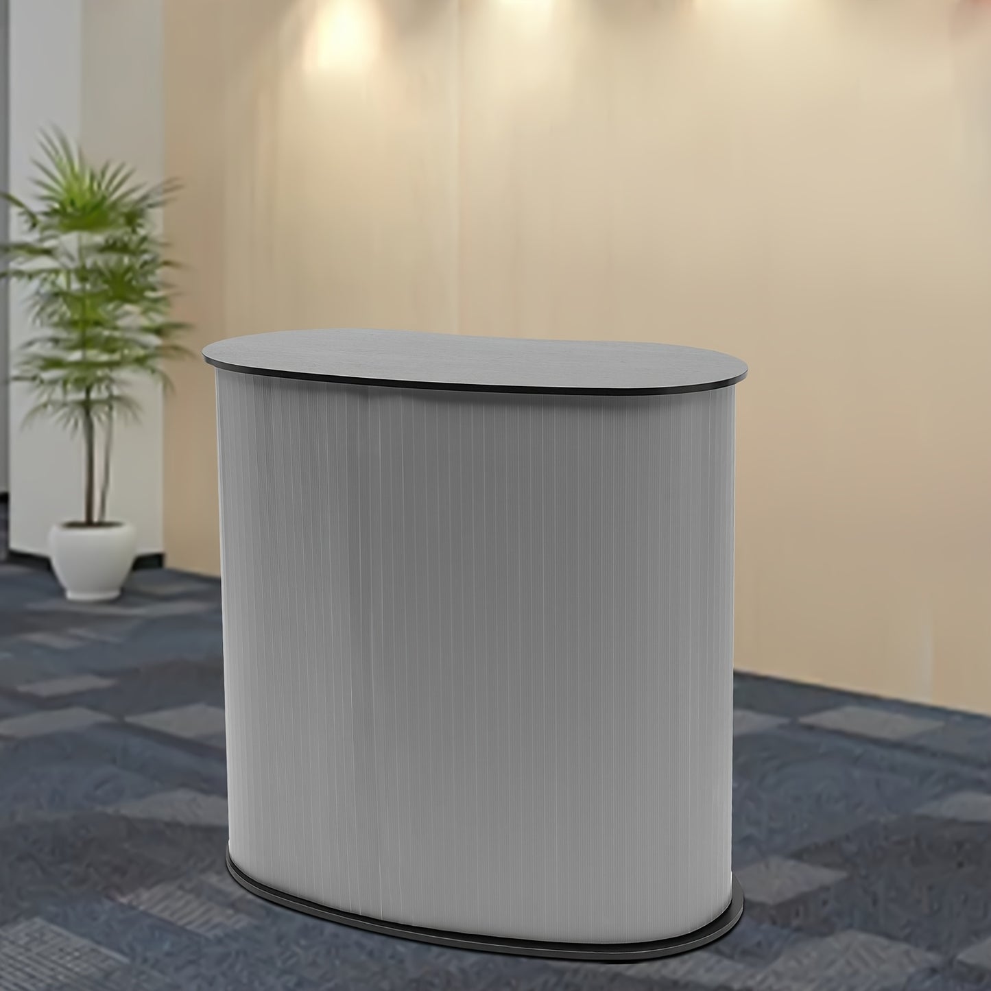 Vouwbalie – Receptiebalie – Balie – Toonbank – Front Desk – Lichtgewicht en Opvouwbaar – Stevig Kunststof en Hout – 90x40x90 cm – Waterbestendig