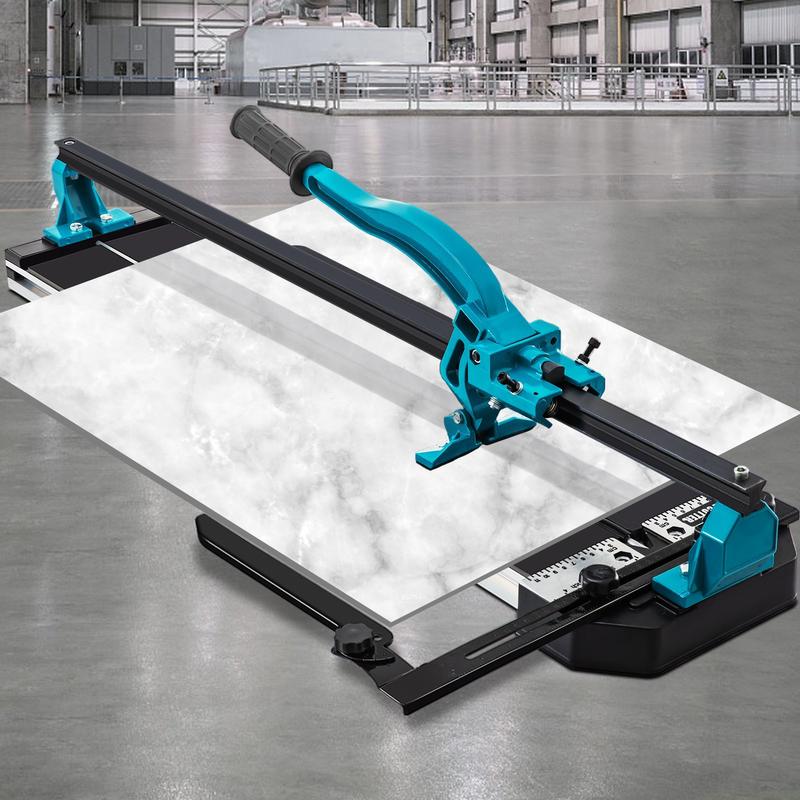 Tegelsnijder – Tegelknipper – Tegelsnijmachine – Handmatige Tegelzaag – Keramieksnijder – Aluminium Constructie – Infrarood Laser Positionering – Dubbele Geleiderails – Anti-slip Handvat – Snijlengte 1200 mm