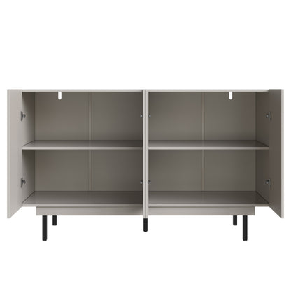 Dining Room Cabinet 140×38×82cm, Unique Design Storage Cabinet for Dining or Living Room, Freestanding Minimalist Sideboard in Gray,  Spacesaving Furniture, Sleek Storage Unit, Highquality Materials, Sturdy Cabinet, Versati