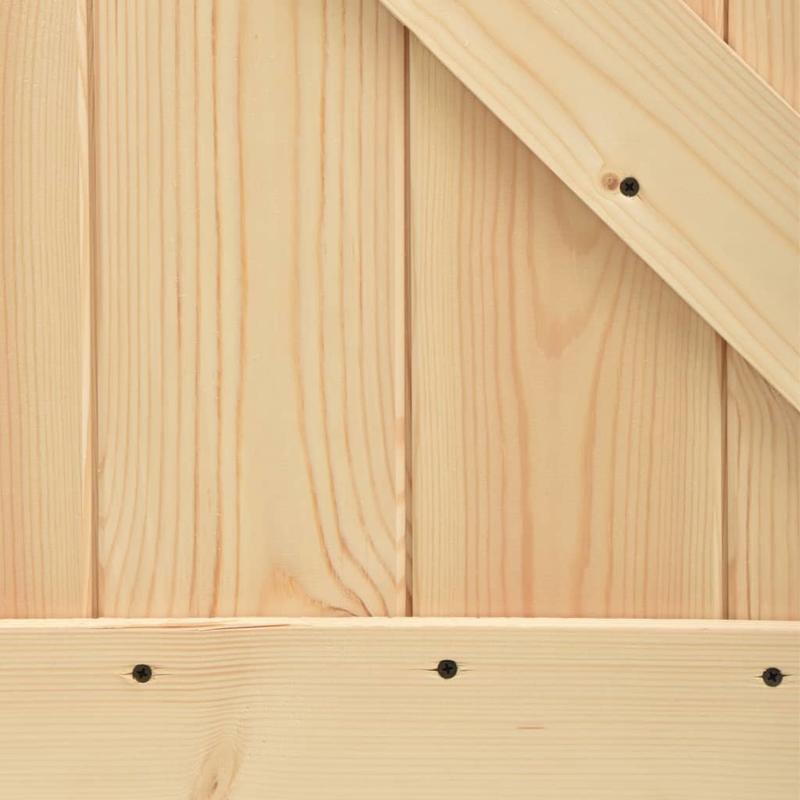 Schuifdeur Houten Deur Schuifdeursysteem Grenenhout Massief Hout – 80x210 cm – Verticale Paneelstijl – Natuurlijke Houtnerf – Soepele Opening – Privacy en Lichtregeling