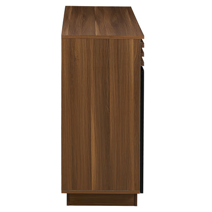 Dressoirkast – Sideboard – Buffetkast – Opbergkast – Kast – Zwart – 150x40x85 cm – MDF – 2 Lades & 4 Deuren – Ruime Opbergruimte