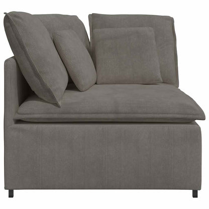 Modulaire Bank – Modulair Sofa – Hoekbank – Zithoek – Loungesofa – Lichtgrijs – Corduroy Stof – Metalen Frame – Zacht Zitcomfort