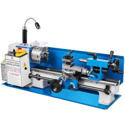 Metaaldraaibank – Mini draaibank – Metaal draaibank – Tafel draaibank – Precisie draaibank – 550W Vermogen – Variabele Snelheid 50-2500 RPM