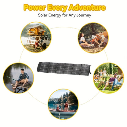 Draagbaar Zonnepaneel – Opvouwbaar Solar Charger – Mobiele Solar Generator – Outdoor Zonnepaneel – Camping Zonnepaneel – 200W Vermogen – USB-C PD3.0 & USB-A QC3.0 – Lichtgewicht Met Kickstand