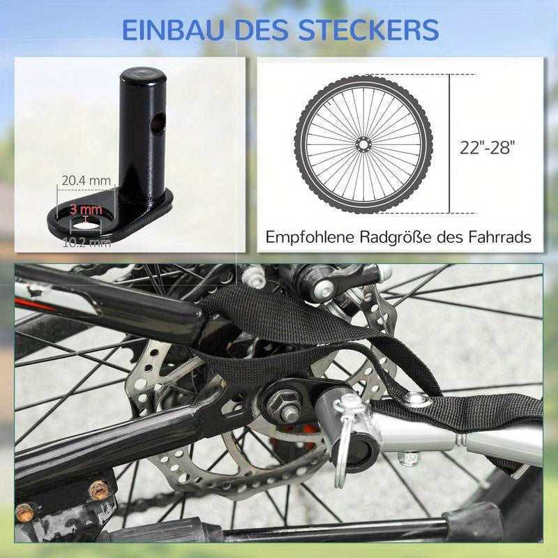 Vouwbare Fietskar – Fietsaanhanger – Transportkar – Bagagekar – Handkar – Draagvermogen 40 kg – Afmetingen 140x88x60 cm