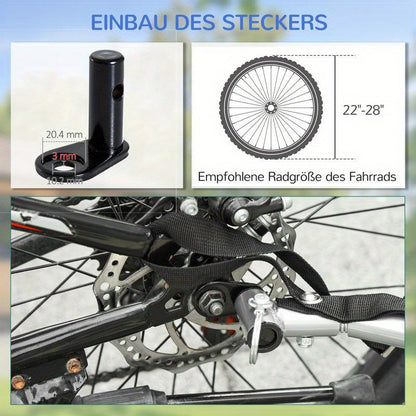 Vouwbare Fietskar – Fietsaanhanger – Transportkar – Bagagekar – Handkar – Draagvermogen 40 kg – Afmetingen 140x88x60 cm