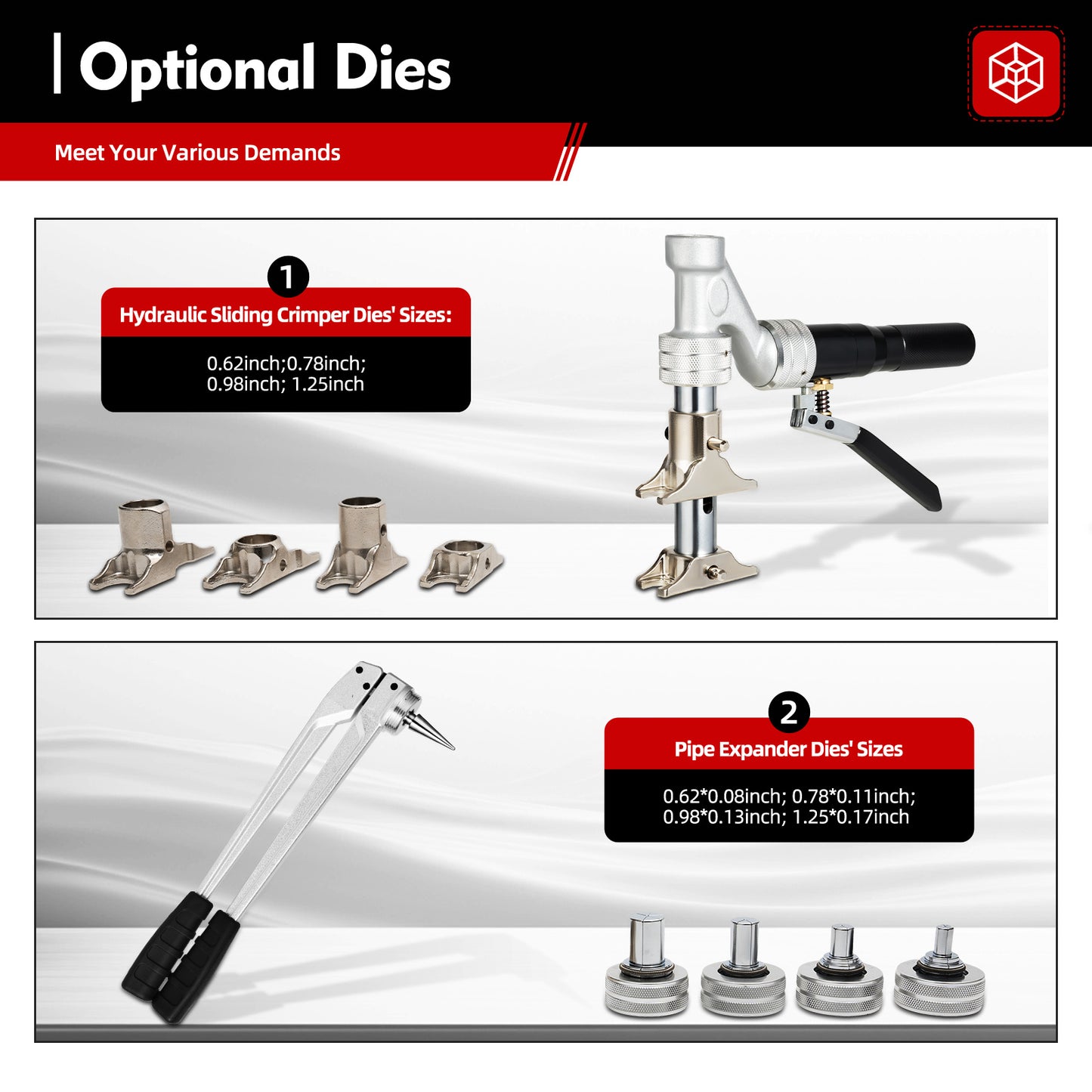 Vloerverwarmingsgereedschap – Hydraulische Persset – Buizensnijder – Uitzetplegers – Installatiegereedschap – Aluminiumlegering – Zonder Elektriciteit – Draagbare Koffer