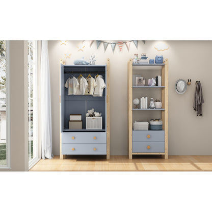 Boekenkast – Boekenrek – Opbergkast – Vakkenkast – Stellingkast – 4 Planken en 2 Laden – 70x44x180 cm – Stevig Metaal en Minimalistisch Design