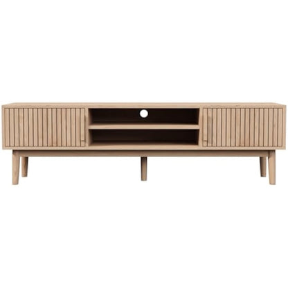Zwarte TV-meubel – TV-standaard – Tv-kast – Entertainmentmeubel – Tv-benk – Geschikt voor televisies tot 70 inch – Stevig MDF met houten poten