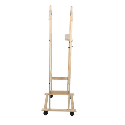 Kledingrek – Garderoberek – Kapstok – Dressboy – Opbergrek – Vrijstaand – Met Wielen – Hout – Duurzaam – 107x47x37 cm
