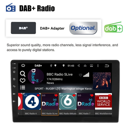 9 inch Autoradio – 2-DIN Multimedia Systeem – Android Navigatie – Draadloze CarPlay – Touchscreen Headunit – 2GB RAM + 32GB Opslag – HD IPS Scherm – AHD Achteruitrijcamera & DAB+ Tuner
