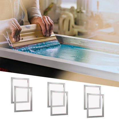 Zeefdrukraam – Zeefdrukframe – Zeefdrukset – Zeefdrukkit – Zeefdrukframes – Aluminiumframe – 110 Mesh Nylon – 50,8 x 61 cm – 6 Stuks