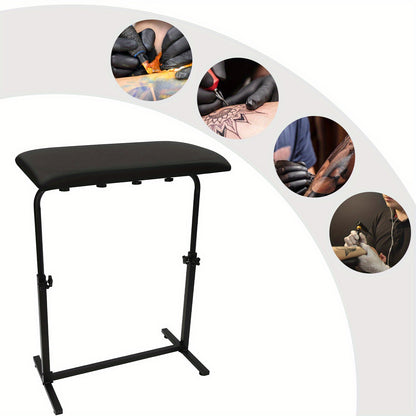 Heavy-Duty Adjustable Tattoo Arm & Leg Rest Stand with Large Sponge Pad - 340° Rotatable, 66.98-100.0cm Height, 176.4 Capacity, Sturdy Iron/PVC & -Slip Base for Tattoo Studios, Salons, Use - Portable, Easy Assembly, Modern B