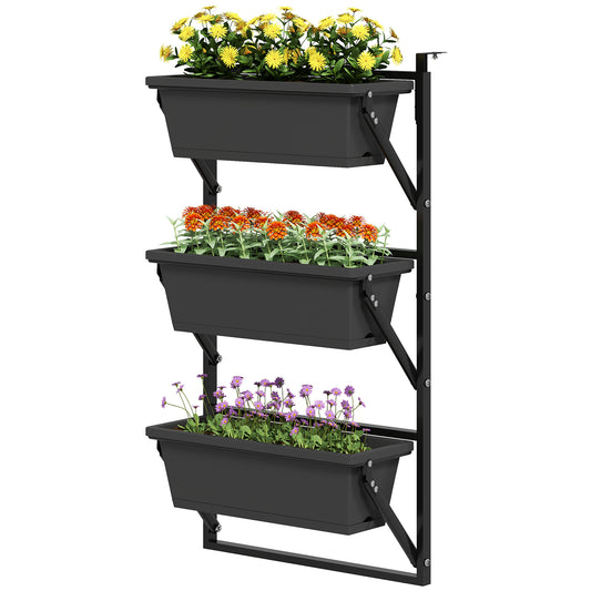 Bloempot – Plantenpot – Potten – Plantenbak – Tuinpot – Donkergrijs – 56x42 cm – Met Drainagegaten – Stevig Kunststof