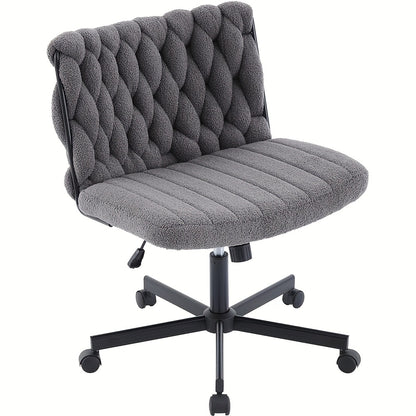 Bureaustoel – Ergonomische Stoel – Kantoorstoel – Draaistoel – Bureaustoelen Voor Volwassenen – Extra Breed Zitvlak – Verstelbare Hoogte Met 360° Draaibare Wielen – Stevig Metalen Frame – Grijs