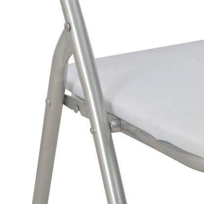 Foldable dining room chairs 6pcs white synthetic leather Relaxing and comfortable, providing you with a relaxing feeling, Compact Seating, Spacesaving Furniture, Minimalist Style, Sleek Design, Easy Maintenance, Multipurpose