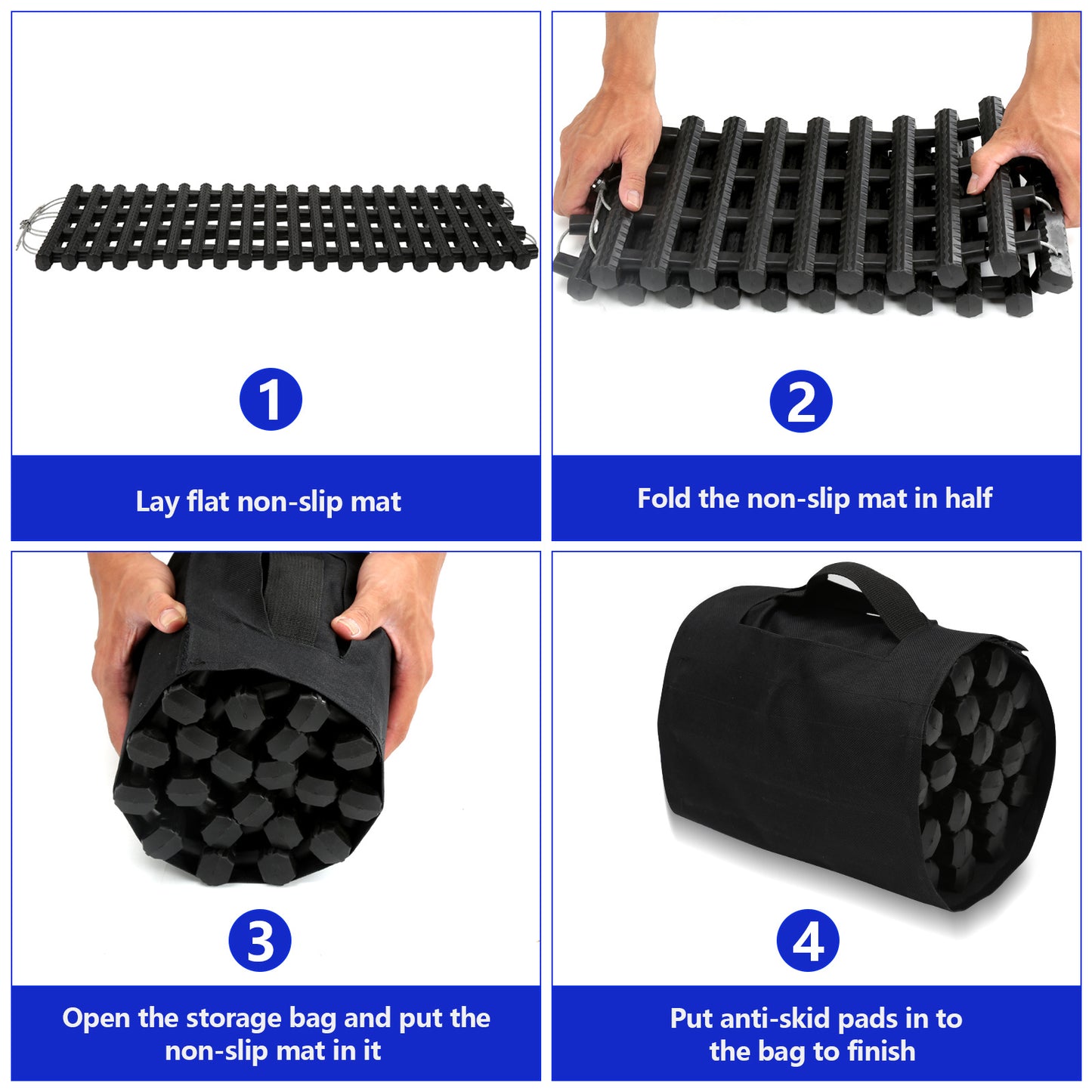Sneeuwkettingen – Antislip Matten – Tractieplaten – Sneeuwsokken – Traction Mats – 100 x 21 cm – Versterkt Rubber Met Stalen Kabels
